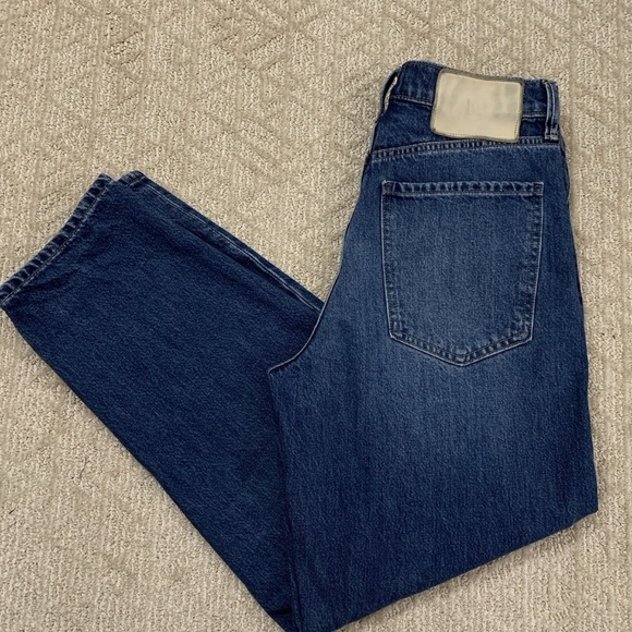 Banana Republic High-Rise Rigid Bow Jeans women's 27 Barrel Jeans Medium Wash - Picture 2 of 15